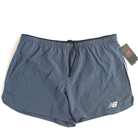 NEW BALANCE Impact 5" Running Shorts Mens SIZE 2XL Thunder Bay Grey Athletic NWT - Picture 7 of 16
